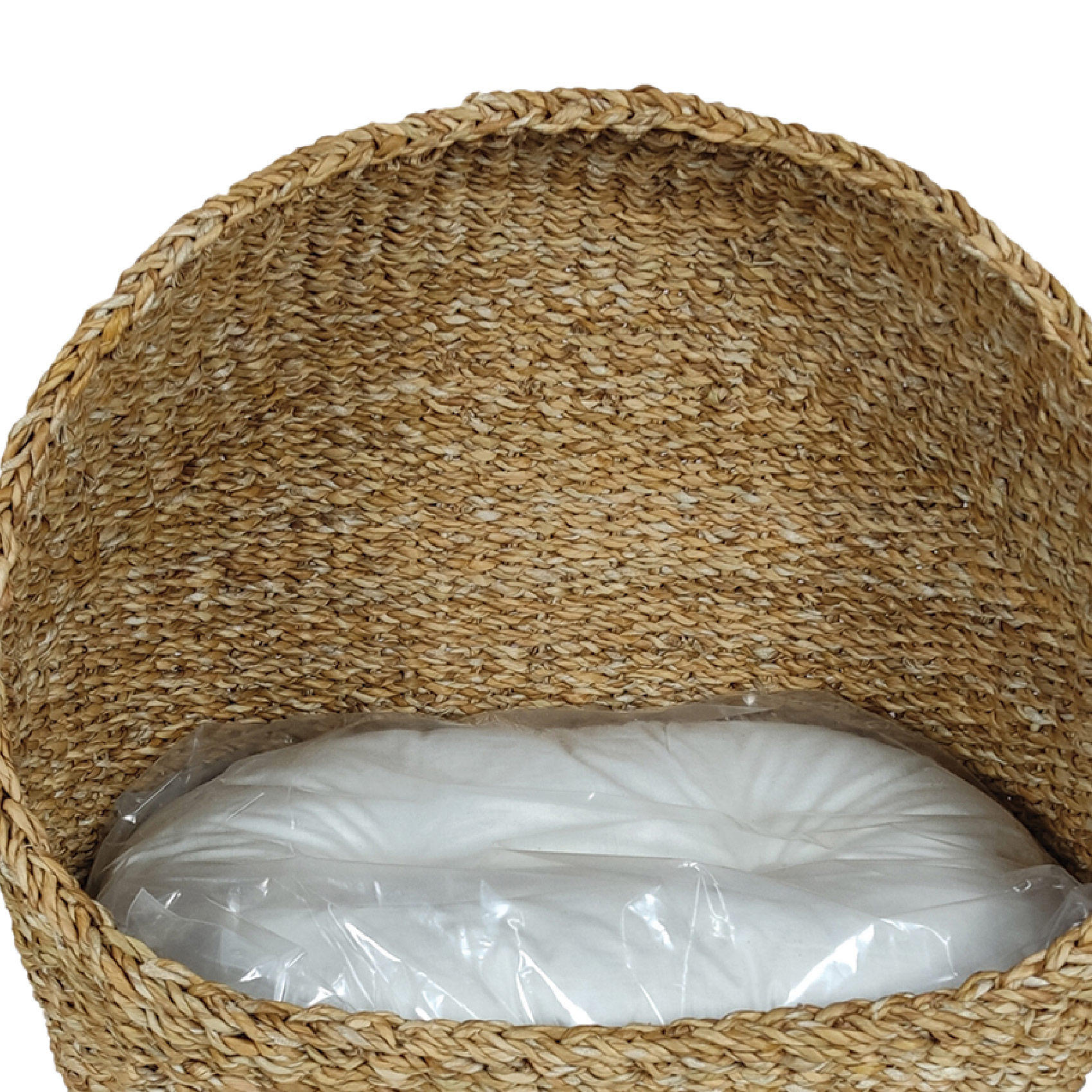 Panier pour animaux en jonc de mer