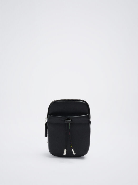 Bolsa para celular com fecho ajustável - Preta