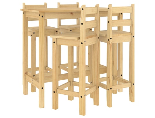 VIDAXL - Ensemble table et chaises Ensemble de bar 5 pcs bois de pin massif