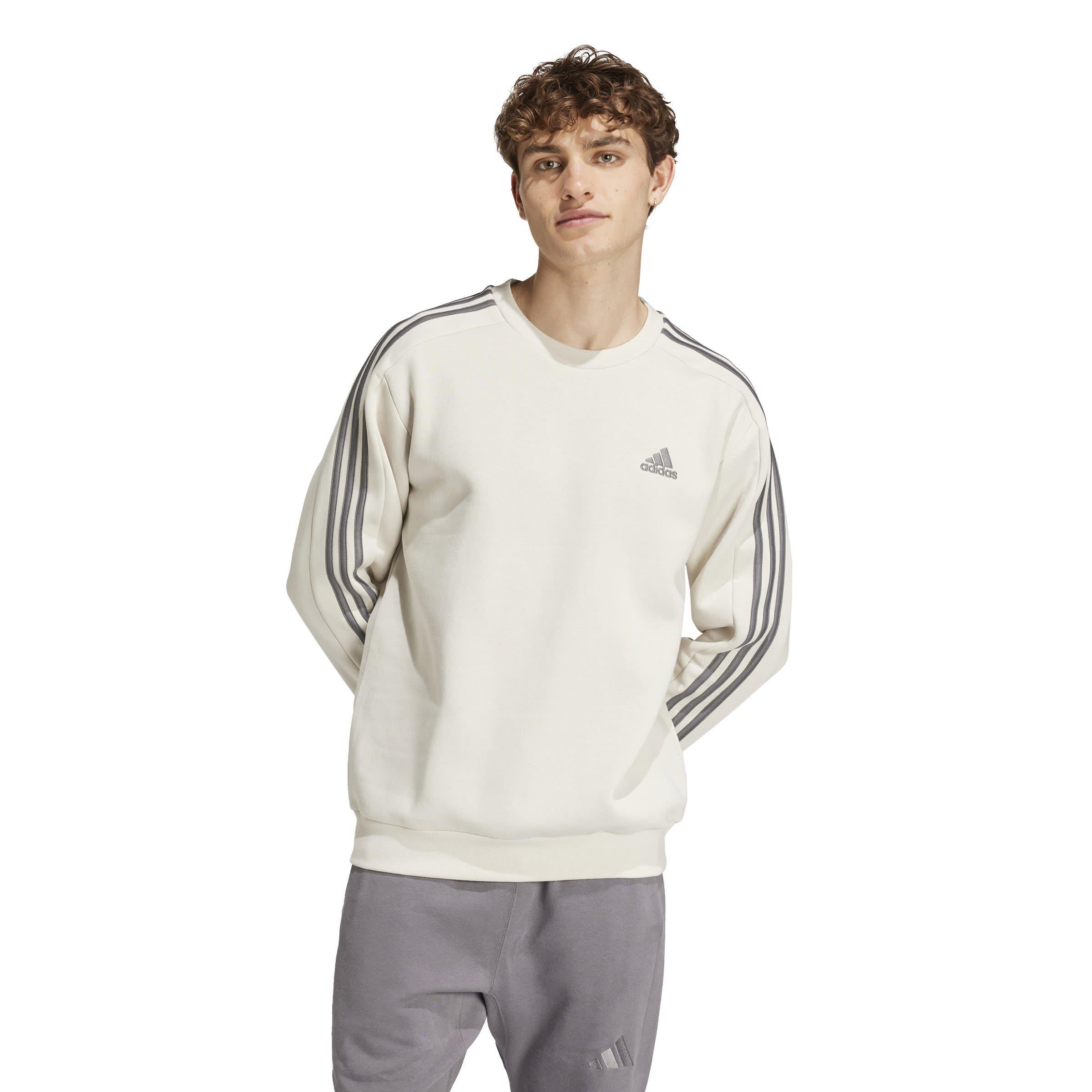 adidas Essentials 3-Stripes Fleece Sweatshirt Mens