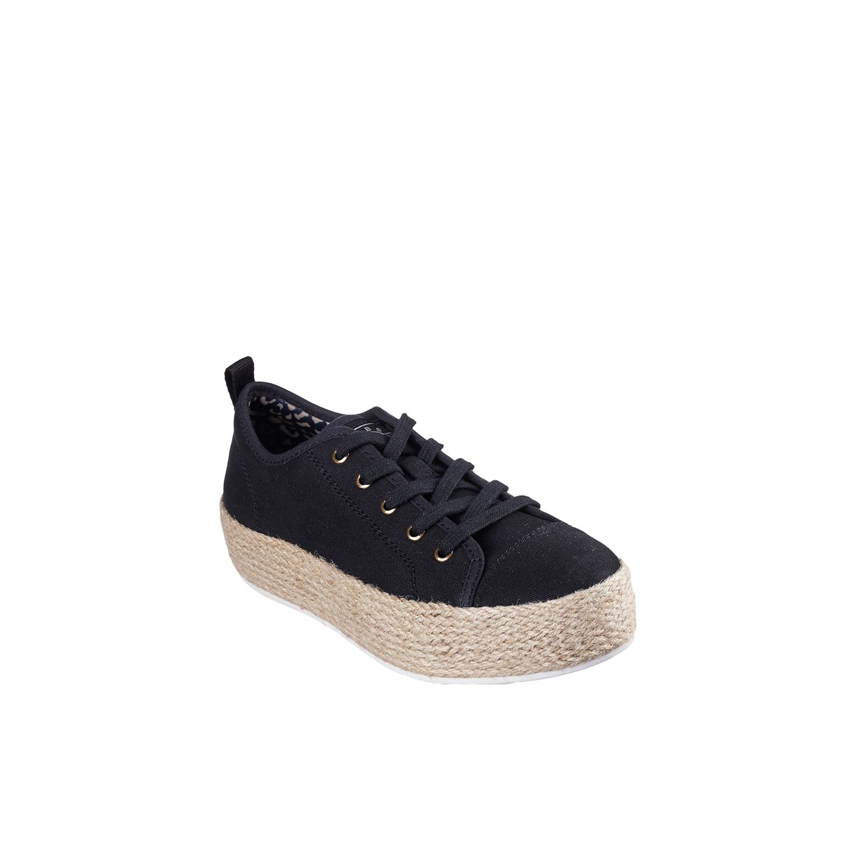 BOBS BY SKECHERS-Bobs_sesame-Espadrilles - Talon plat - Noir