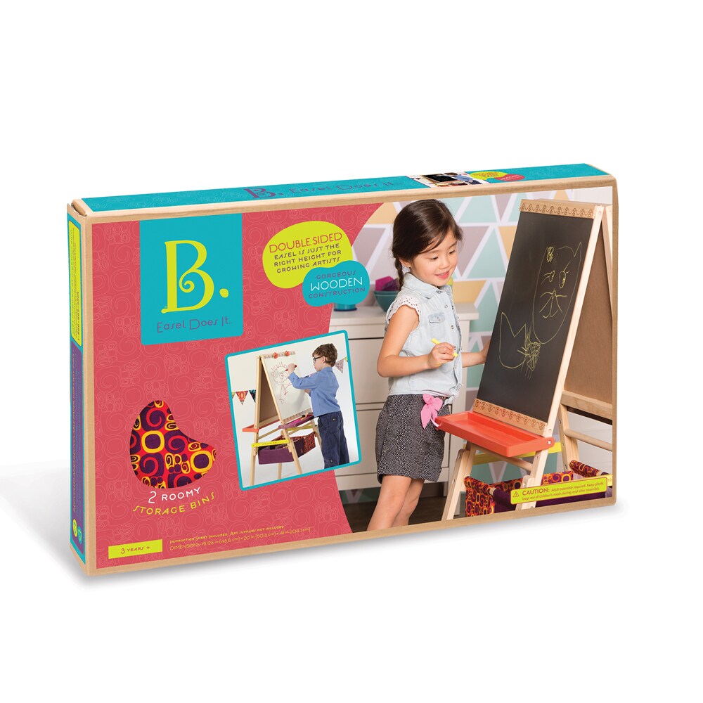 B.TOYS B. Holz-Staffelei - Mal Standtafel für Kinder