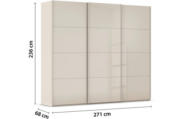 Kledingkast Finca Glans Glas