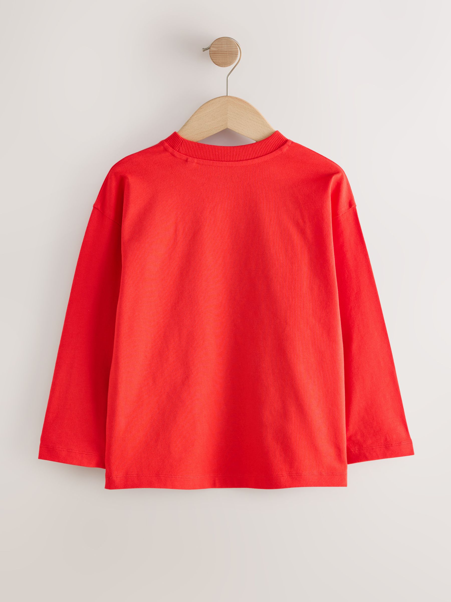 Rood met controller - Kerstmis T-shirt met Lange mouwen (3-16jr)