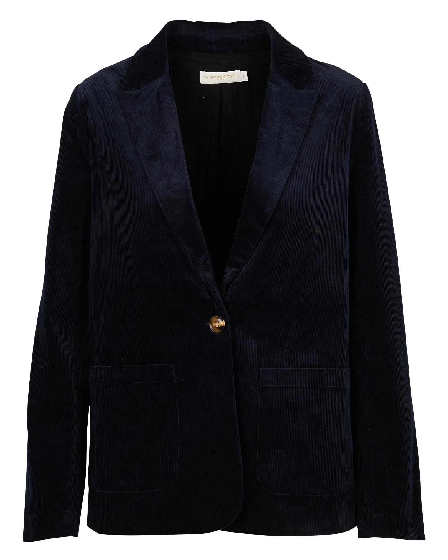 VALERIA - Veste de taille en velours côtelé | Bleu