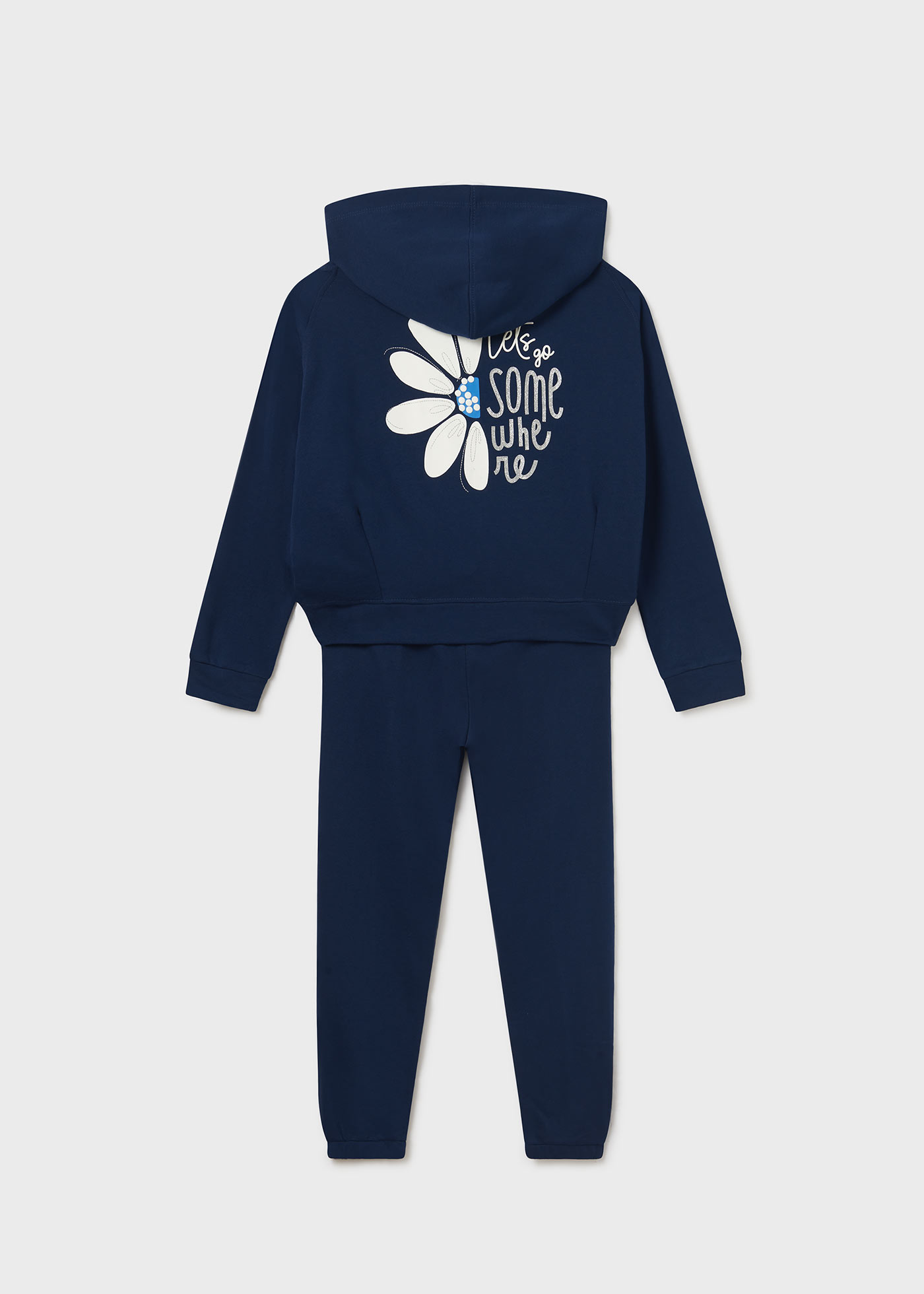 Conjunto de agasalho de duas peças para meninas