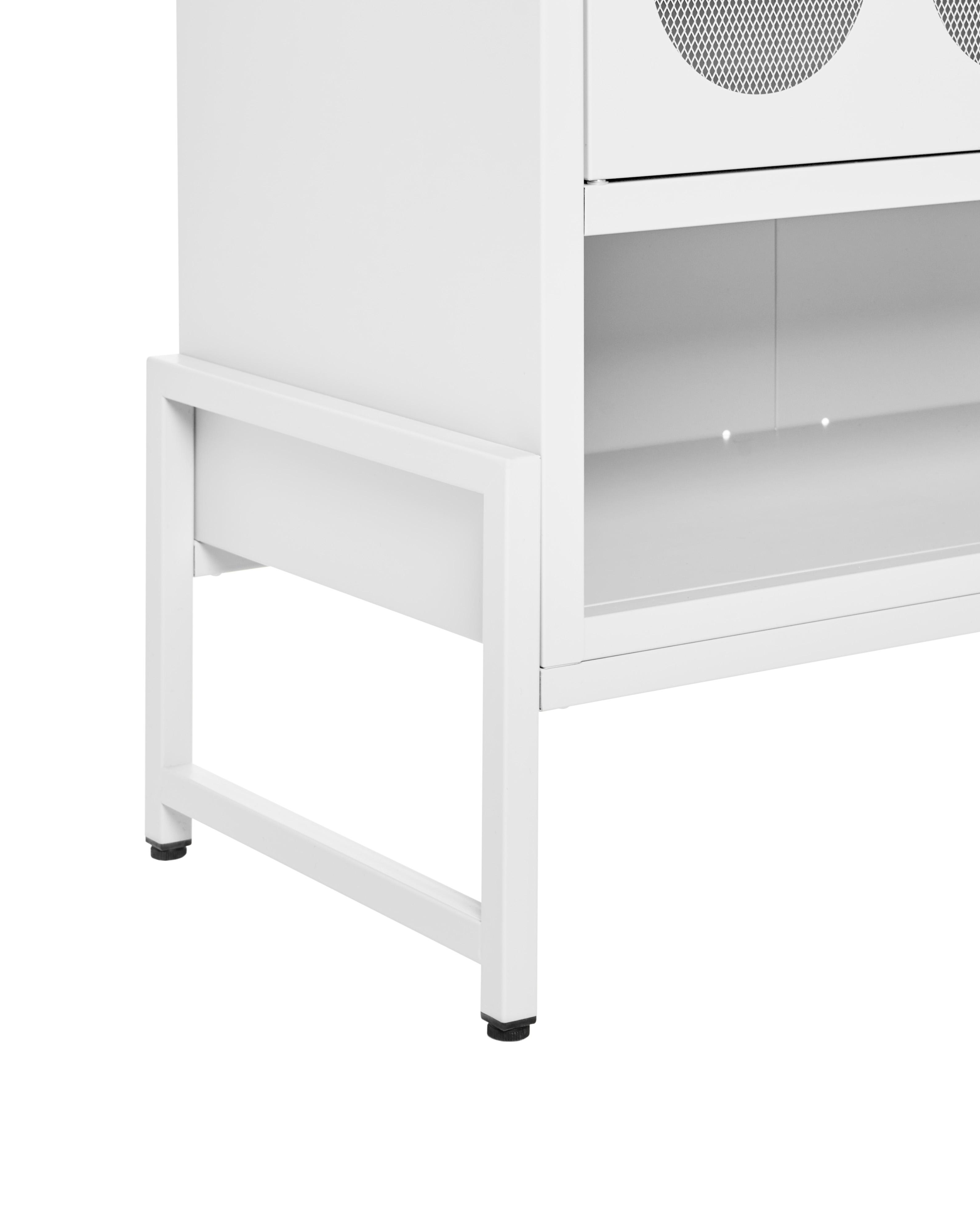 Dressoir met 2 deuren SOLETTA Metaal Wit