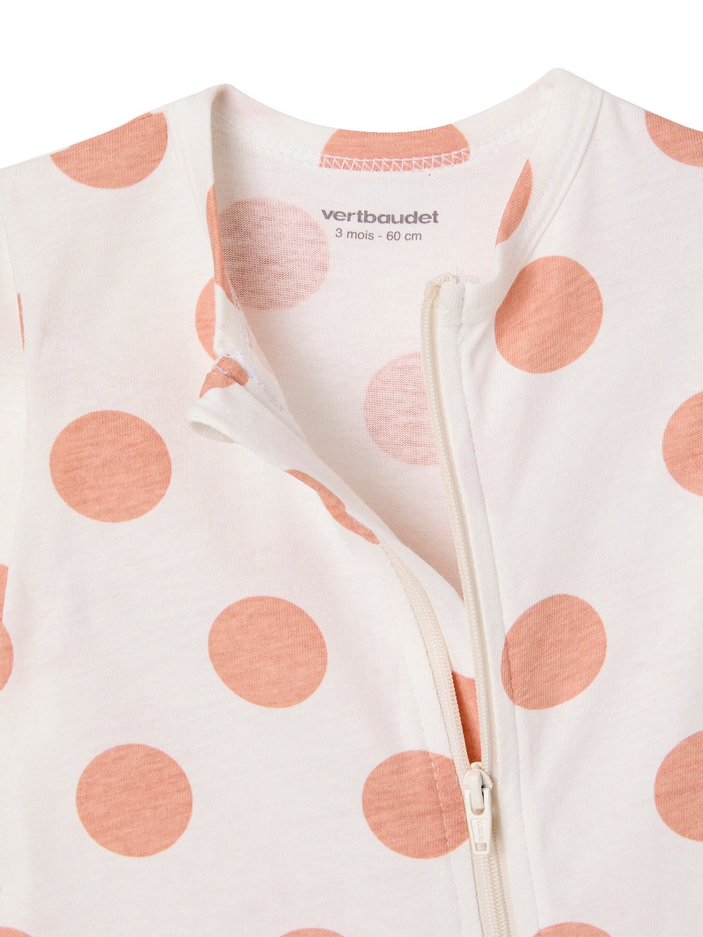 Vertbaudet 3er-Pack Baby Strampler mit Reißverschluss BASICS blush