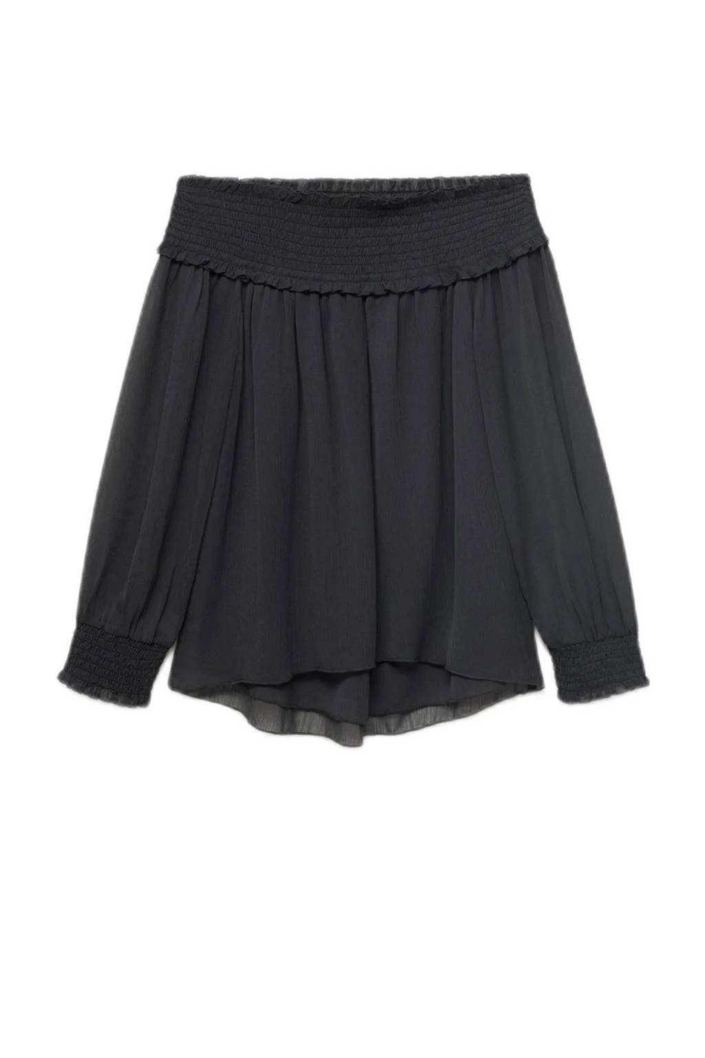 MANGO TEEN off shoulder top antraciet