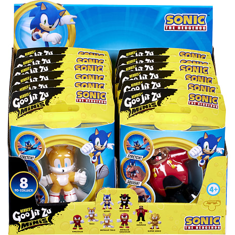 Goo Jit Zu Sonic strækbar figur - flere varianter - assorteret