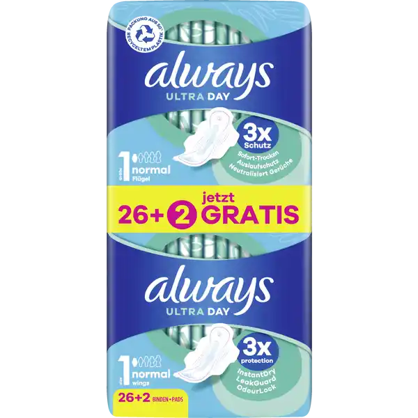 Ultra Day Binden Normal mit Flügeln Big Pack + 2 Gratis