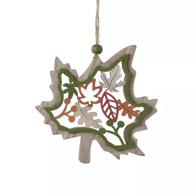 Feuille à suspendre (H12 cm) Erable Multicolore