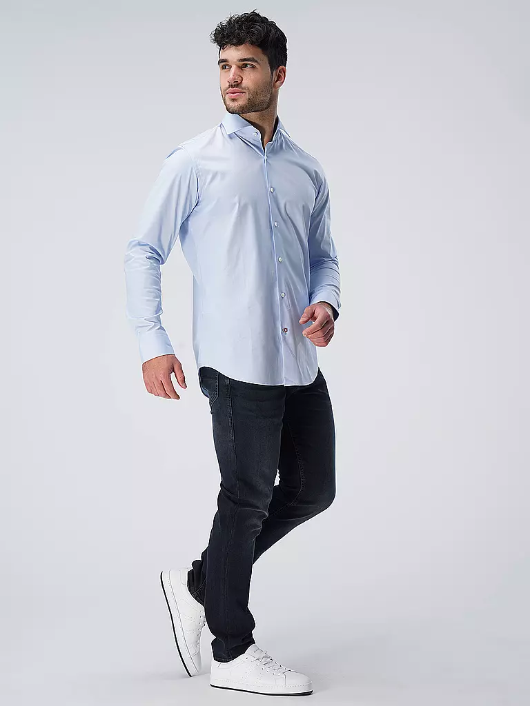 BOSS Hemd Regular Fit GORDON blau