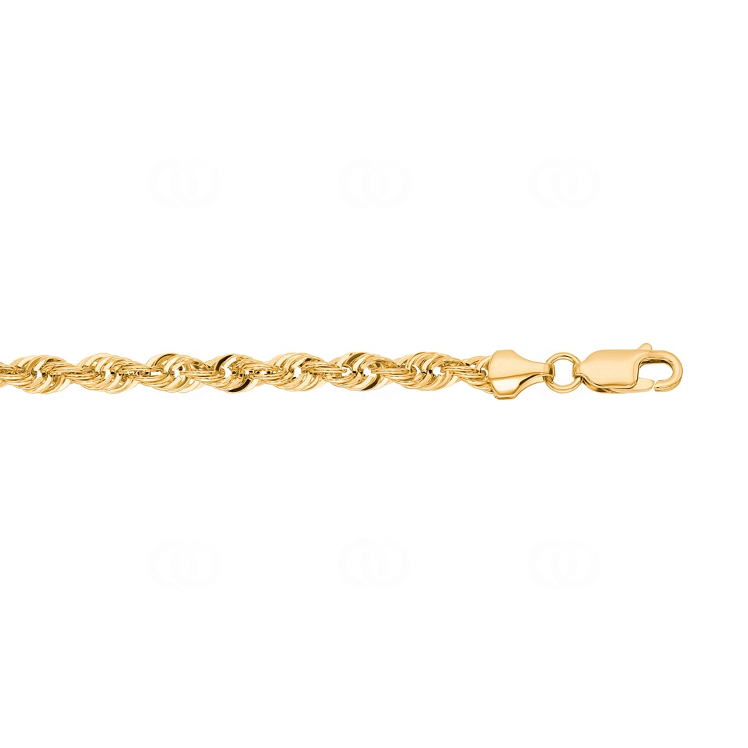 4.4mm Kordelarmband 750/18 K Gelbgold halbmassiv