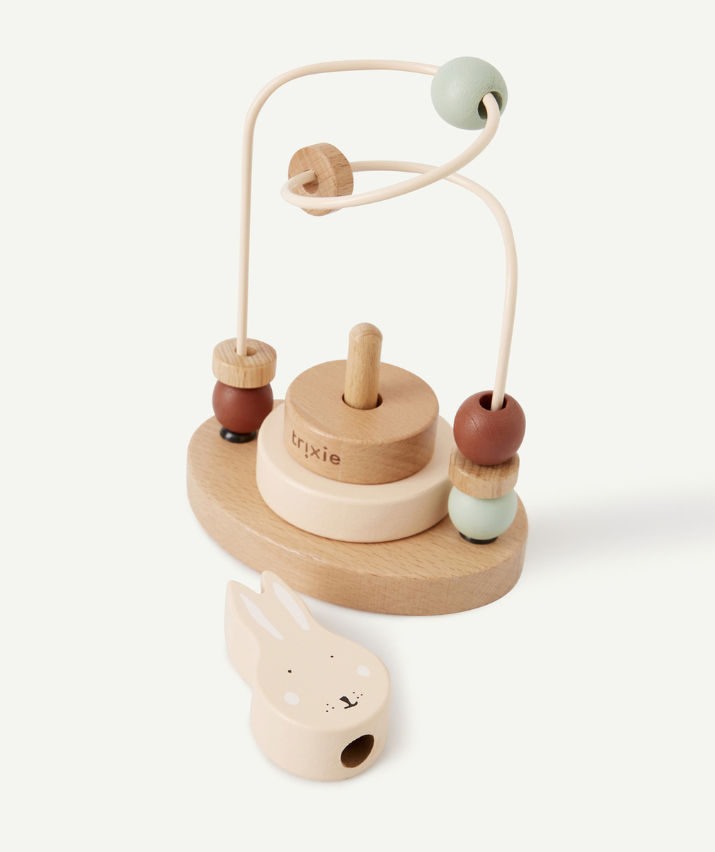 TRIXIELABYRINTHE EN BOIS LAPIN AVEC PERLES BÉBÉ