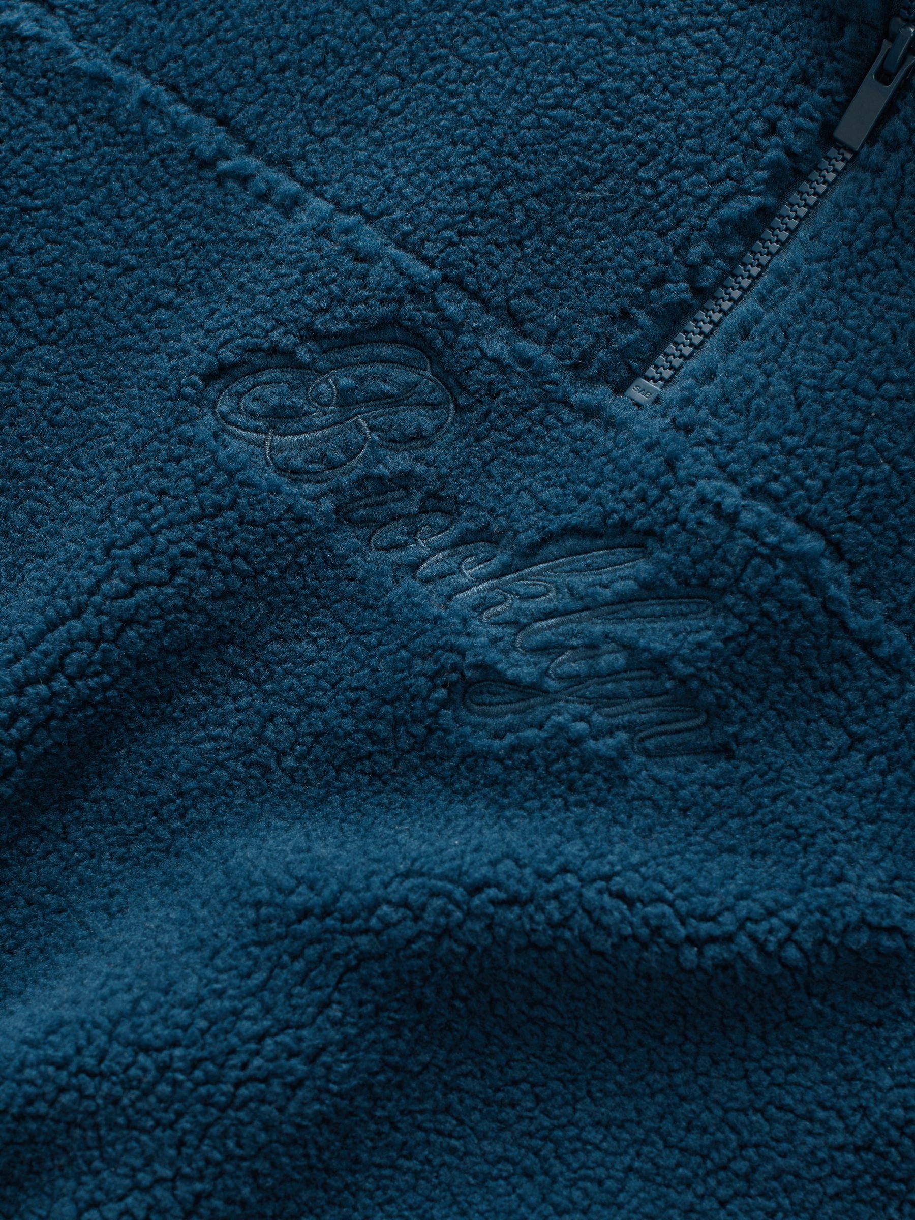 Normaal blauw - Fleece met trechterkraag (3-16jr)