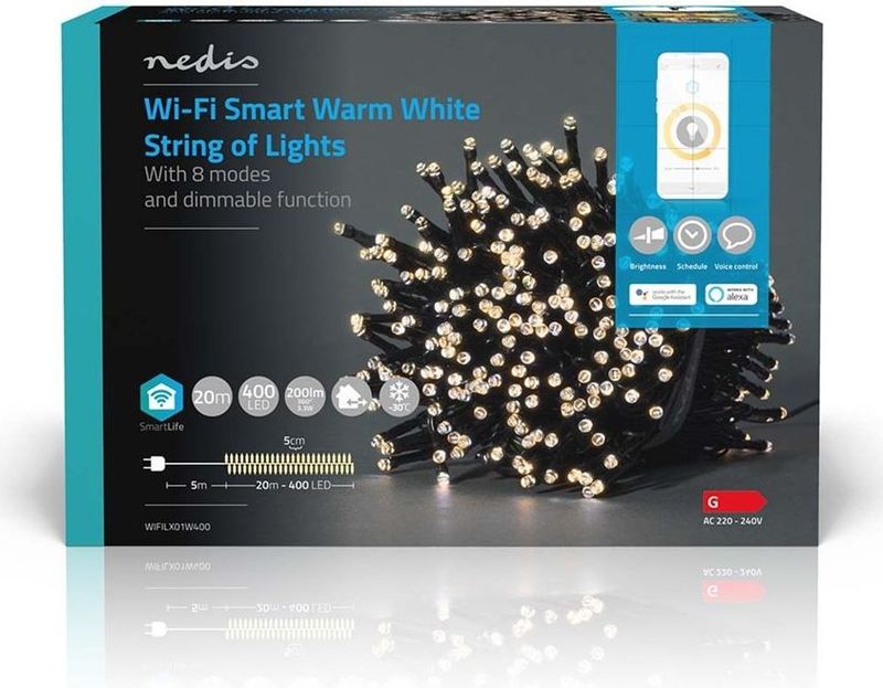 Nedis - SmartLife - Decoratief LED-Lichtsnoer - Warm-Wit - 20m