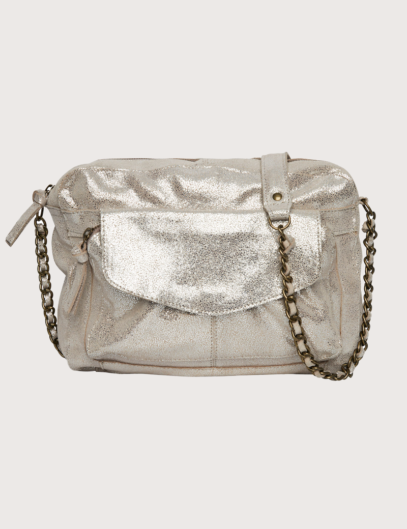 PIECES SAC NAINA XL CROSS OVER ARGENTÉ