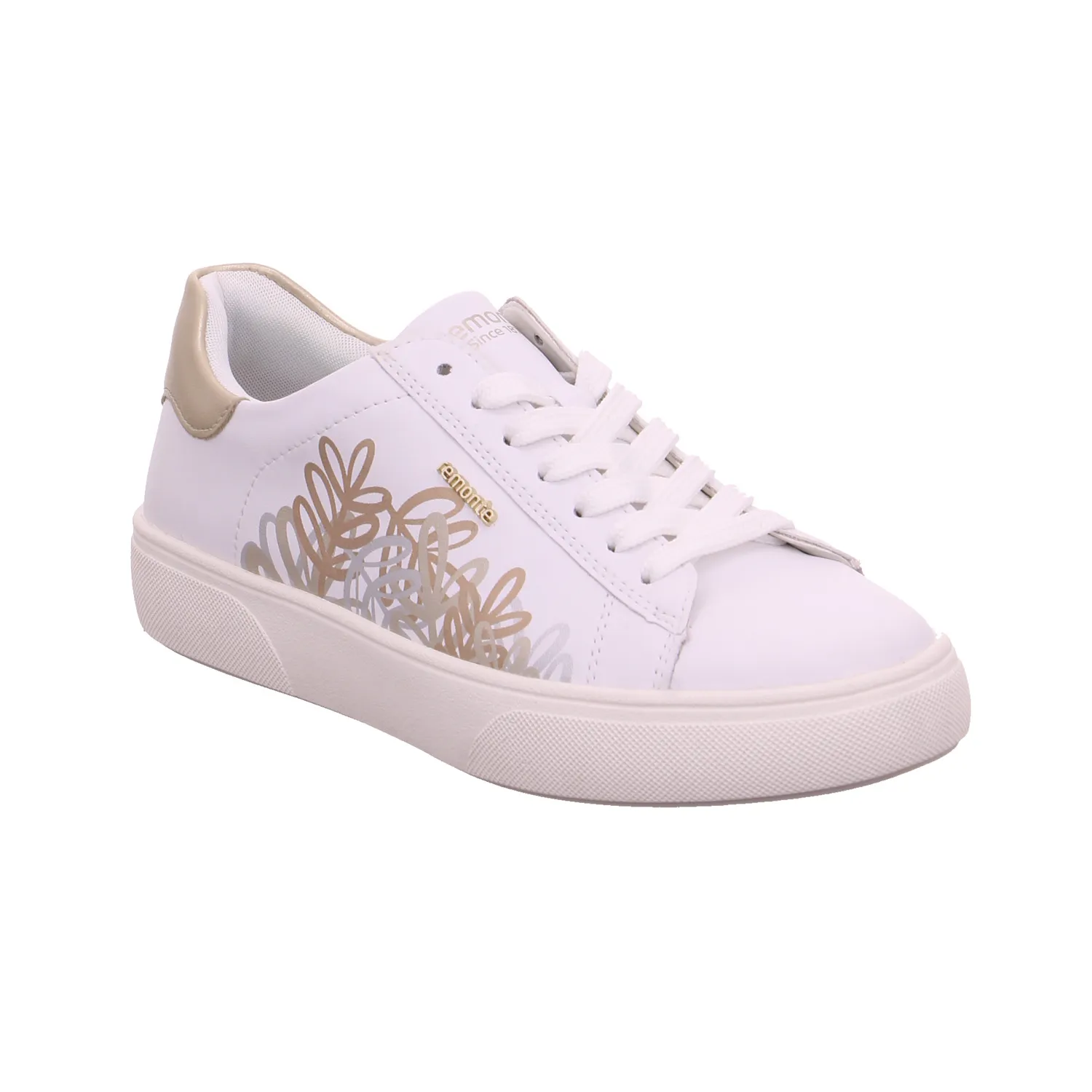 REMONTE Sneaker Weiss Leder  mit Wechselfussbett