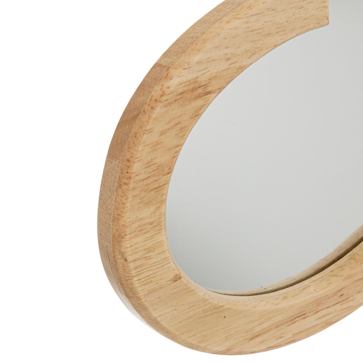 MIROIR BOIS NUAGE POMPON 40X36CM