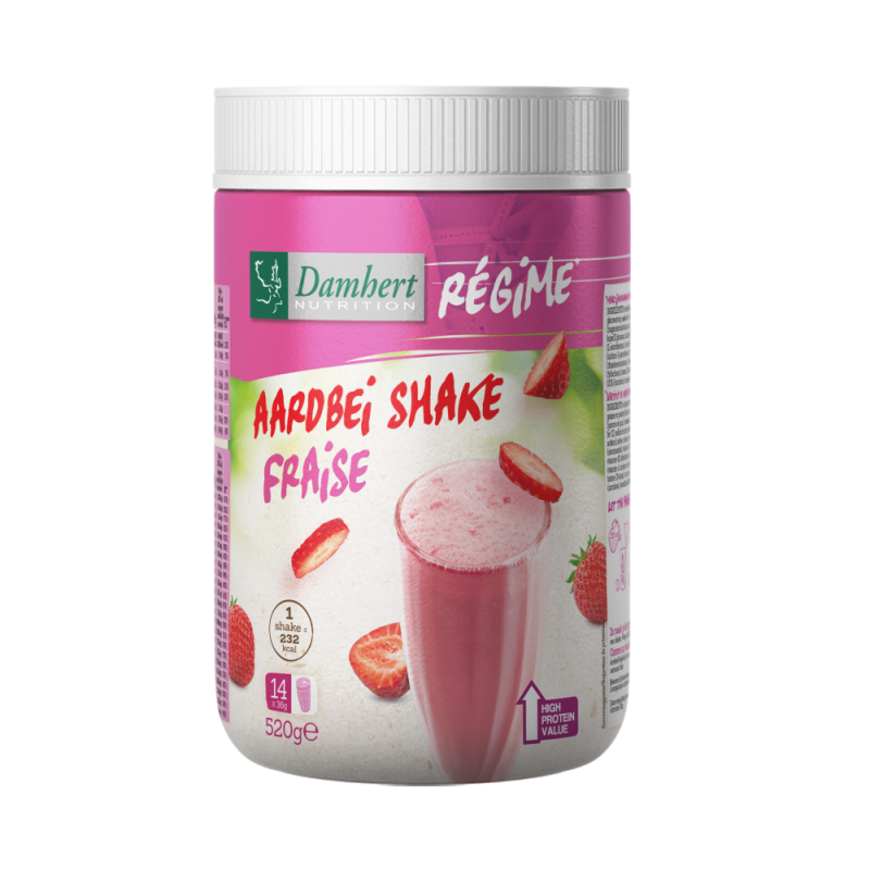 Damhert Regime maaltijd shake aardbei bio 520G