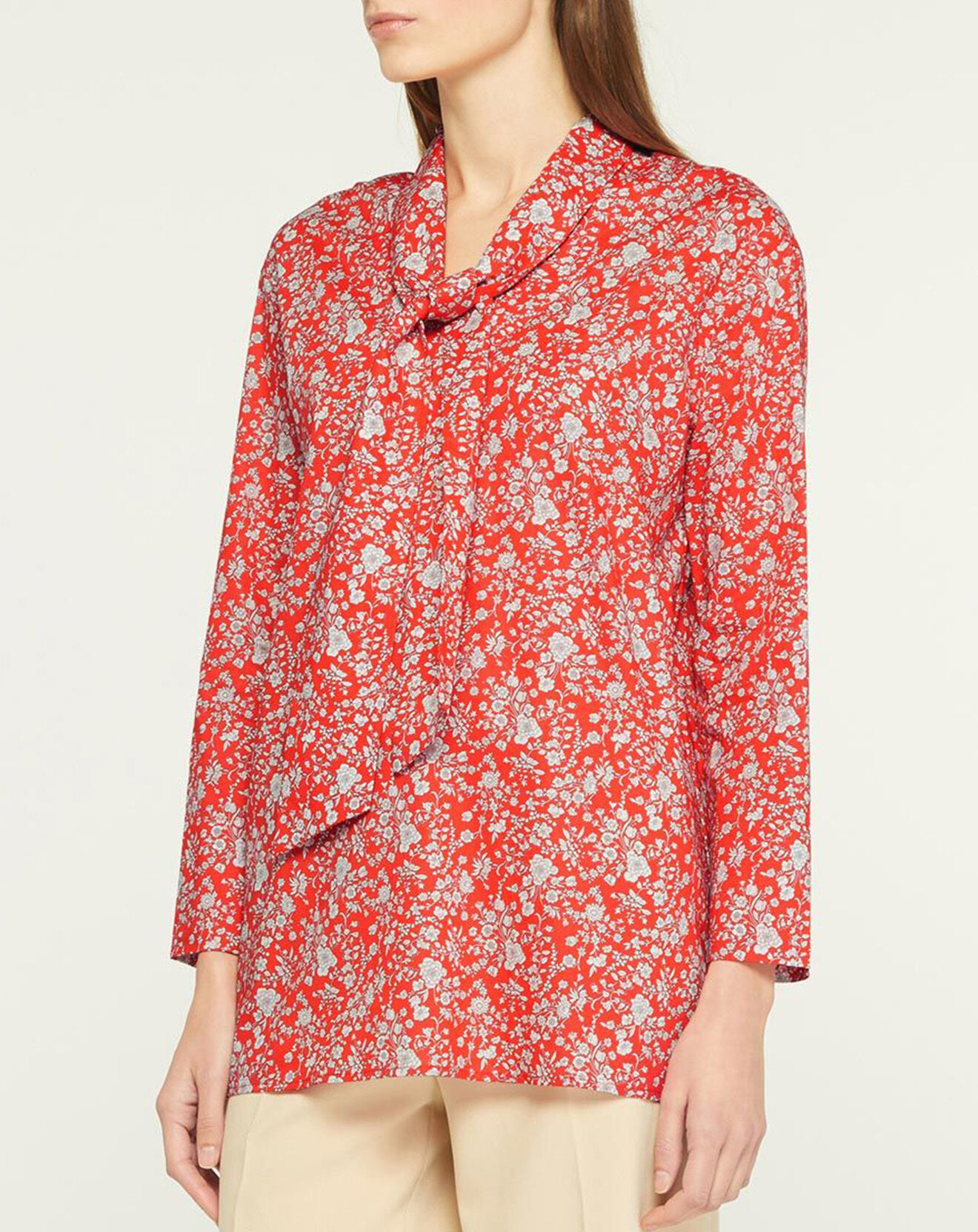 Jodhpur Chemise droite Pegy à fleurs rouge