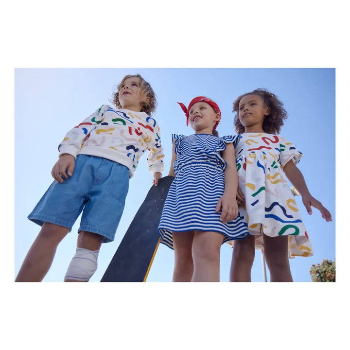 Petit Bateau Sweat Make Skatepark | Ecru