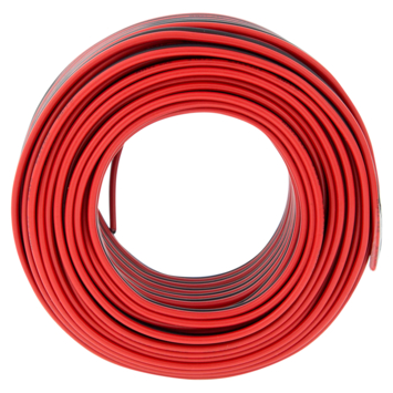Q-Link luidsprekersnoer 2x0.75mm 25 meter rood/zwart