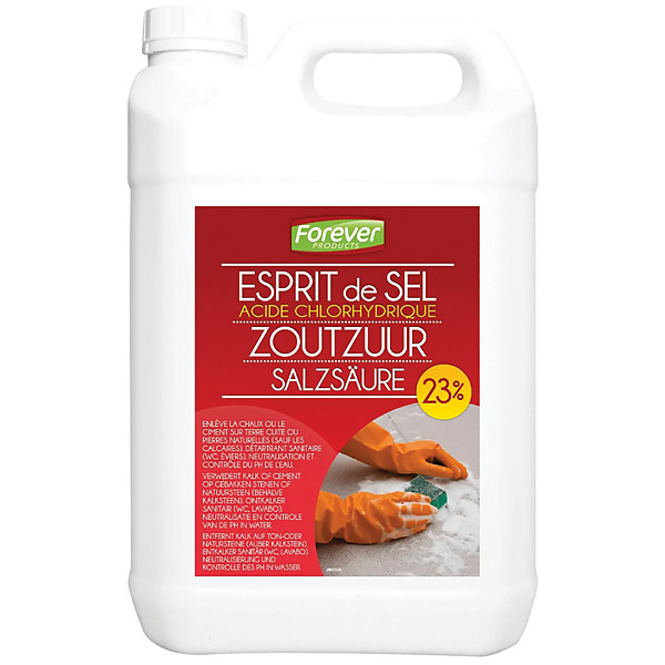 Acide chlorhydrique Esprit de Sel 23% Forever 5 L