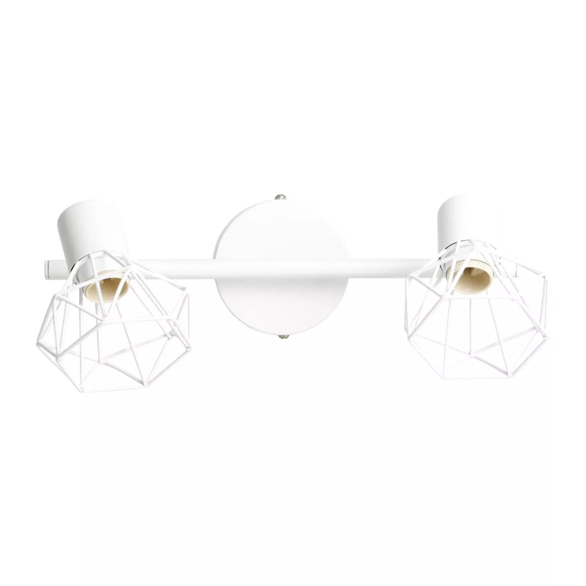 Applique murale 2 abat-jour orientables métal (30 x 16 cm) Diamond Blanche