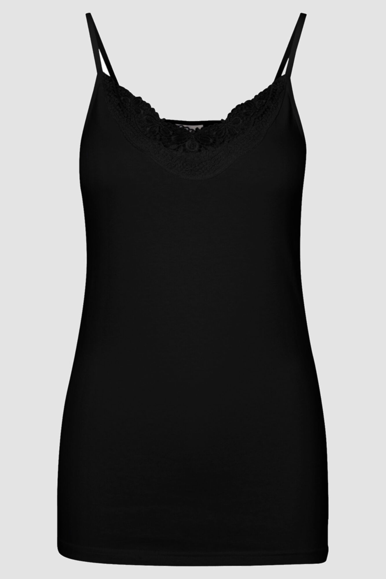 Top feminino com suspensórios - Preto