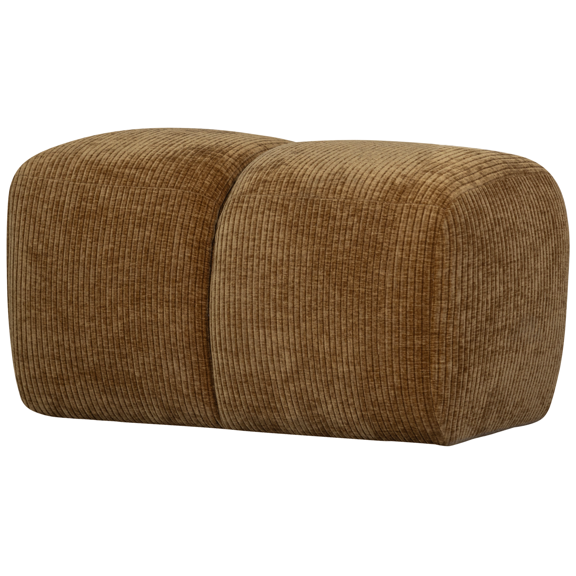 Poef Mojo Mojo Poef 45X84X64 cm - Geweven Ribstof - Honinggeel