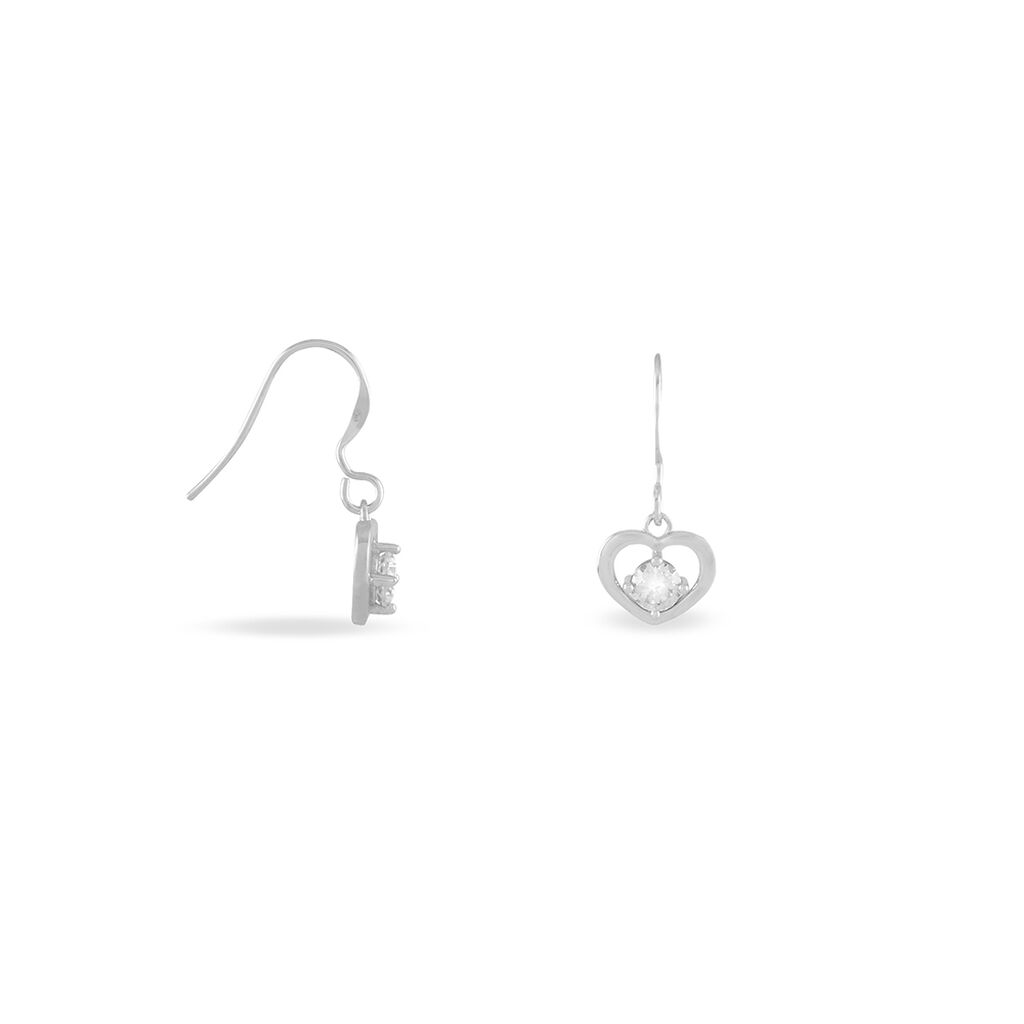 Boucles D'oreilles Pendantes Nalan Argent Blanc Oxyde De Zirconium