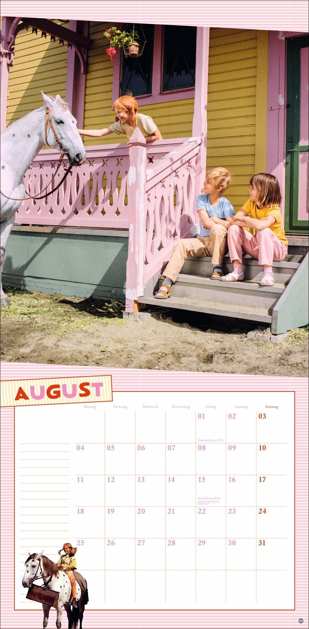 Pippi Langstrumpf Broschurkalender 2025
