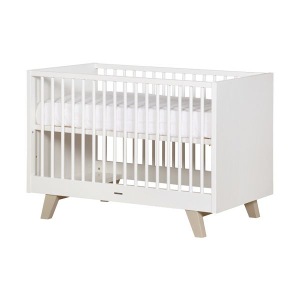 Kidsmill Lars Babykamer Wit / Naturel | Bed 60 x 120 cm   Commode