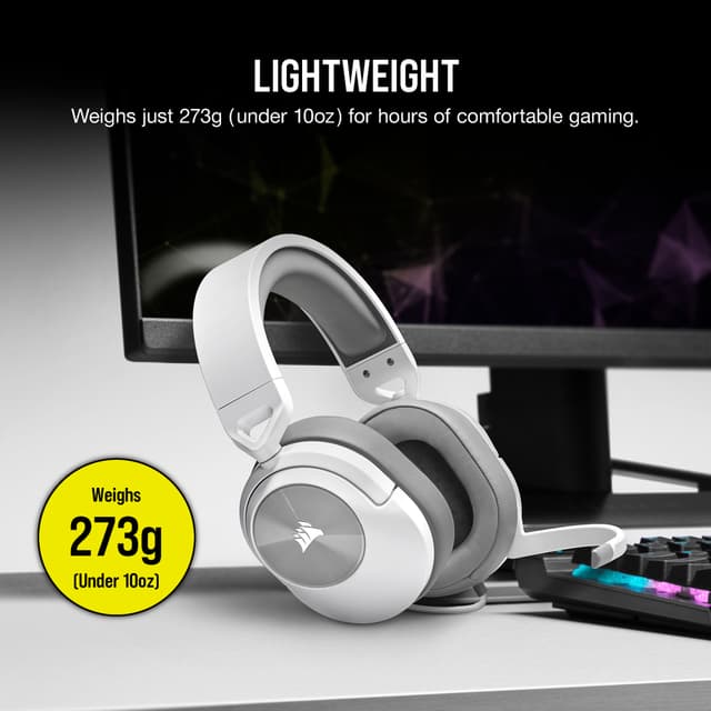 Corsair HS55 stereo gaming headset (hvid)