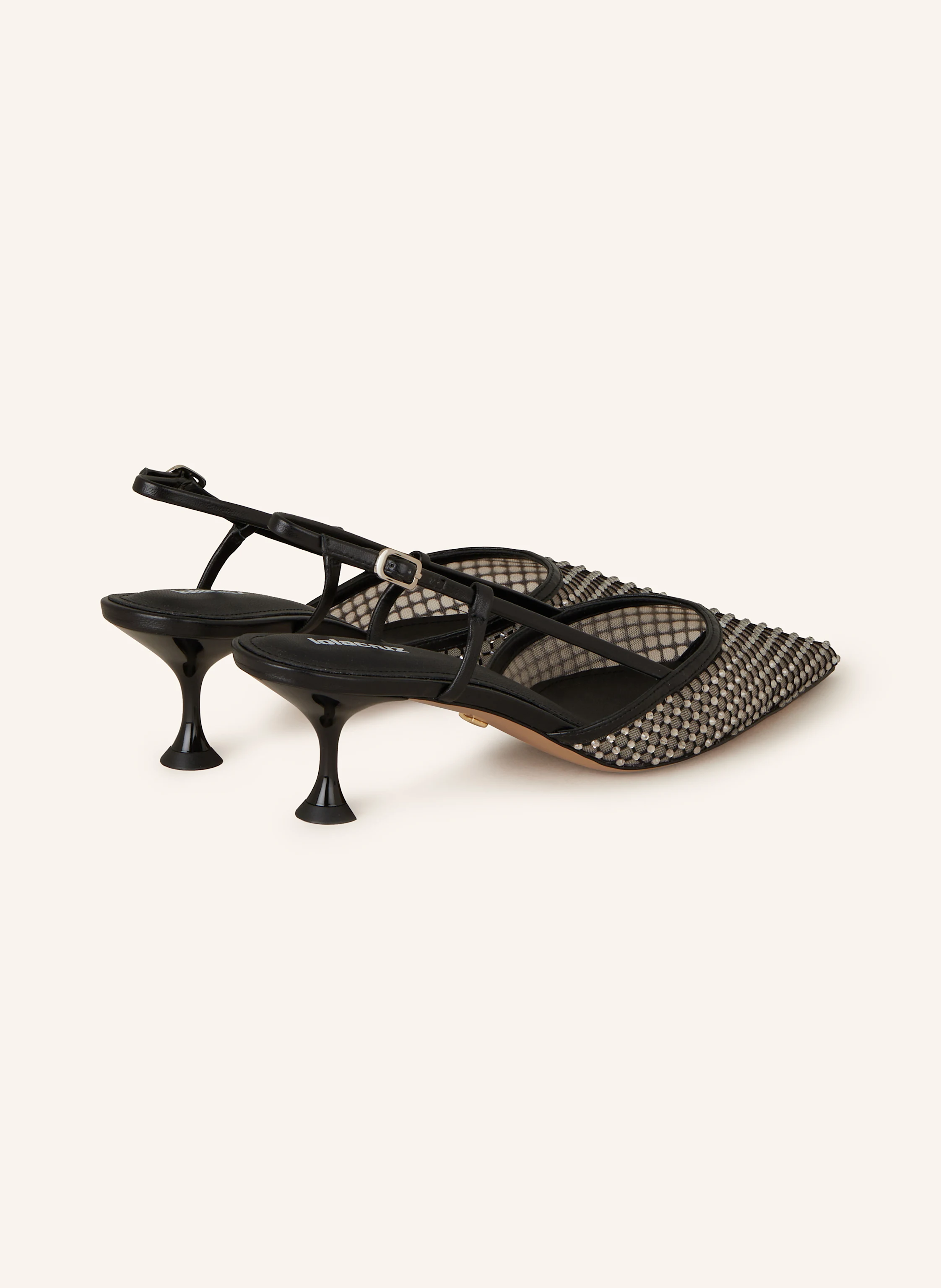 Lola Cruz Slingpumps mit Schmucksteinen