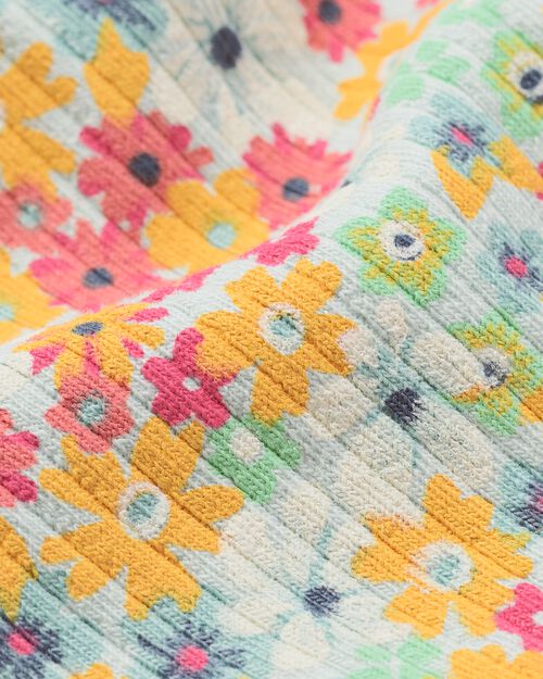 legging côtelé à fleurs pour enfants multi