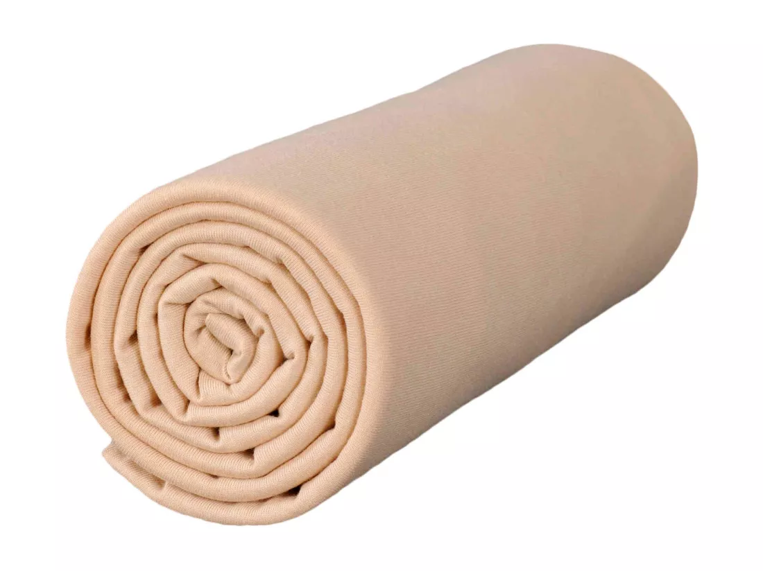 Drap housse bébé jersey bio cappuccino 70x140