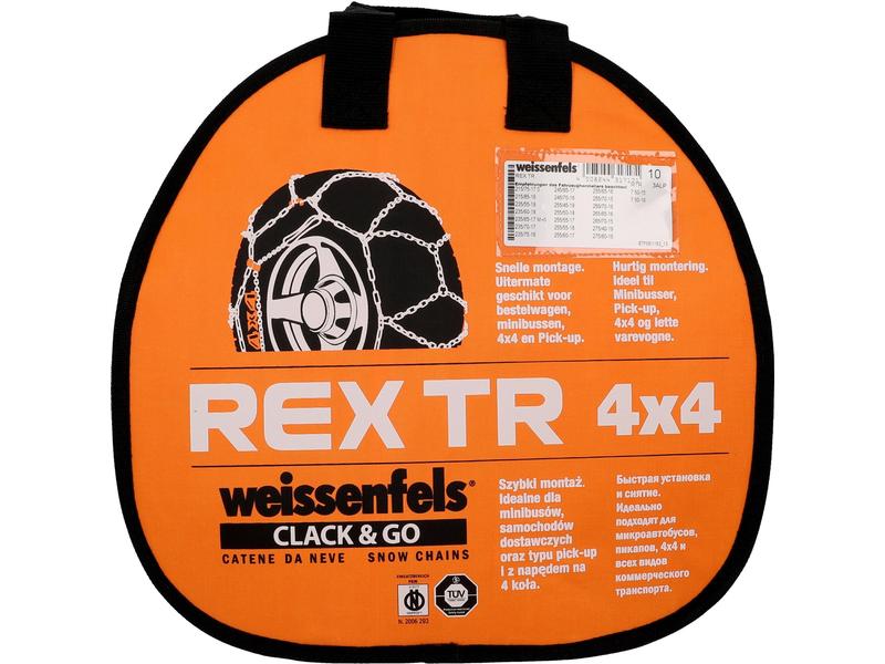 Weissenfels Stahlschneekette Rex TR 4 x 4 Gruppe 10 Schneeketten mit professioneller Leistung