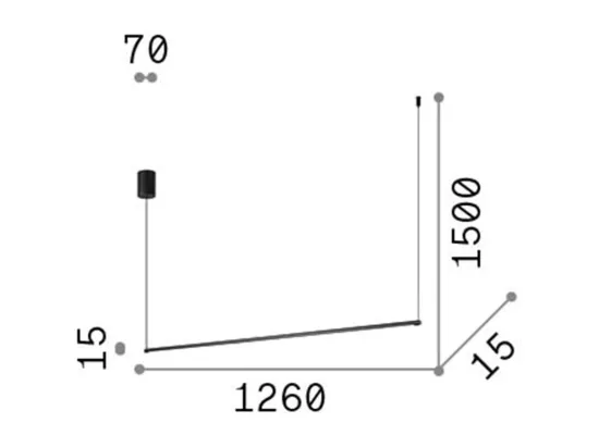 Ideal Lux ESSENCE Plafonnier Led Intégré Noir 126cm 3000K