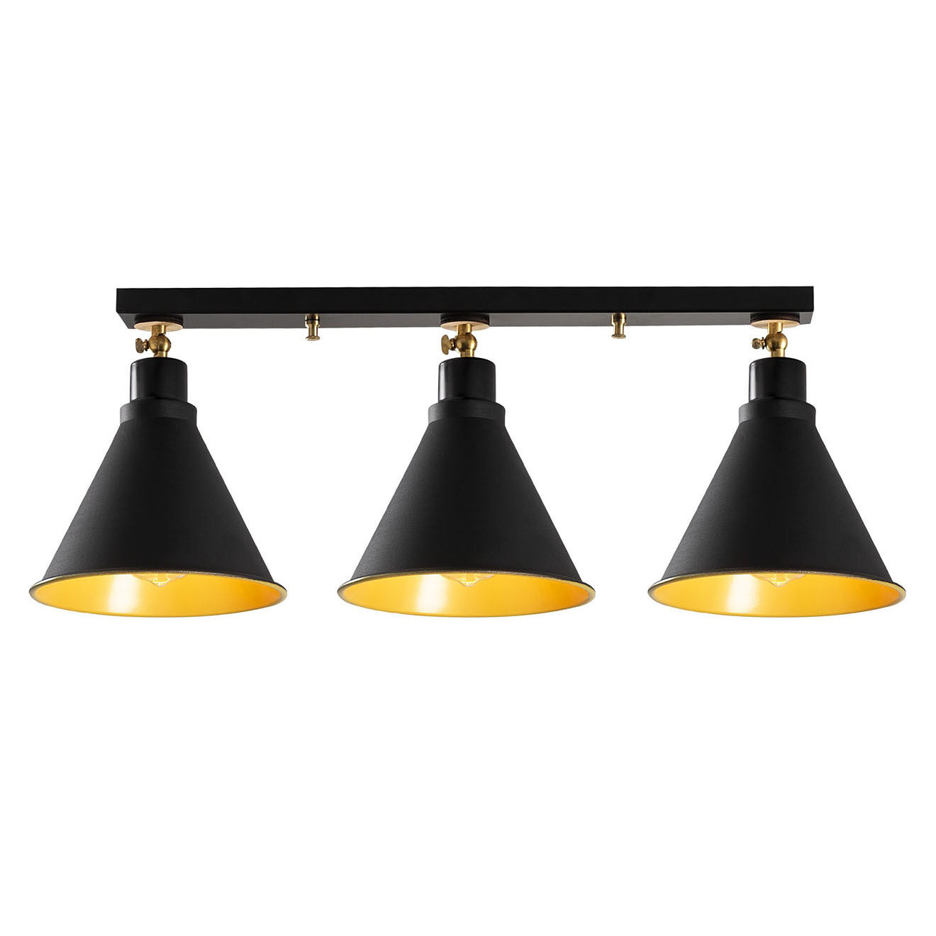 Opviq Plafonnier Berceste noir  -  D. 72xh.26 cm