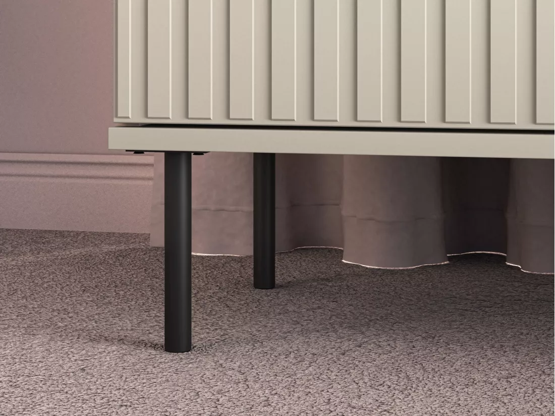 Table de chevet avec tiroir - 50 cm - beige - CALETTO