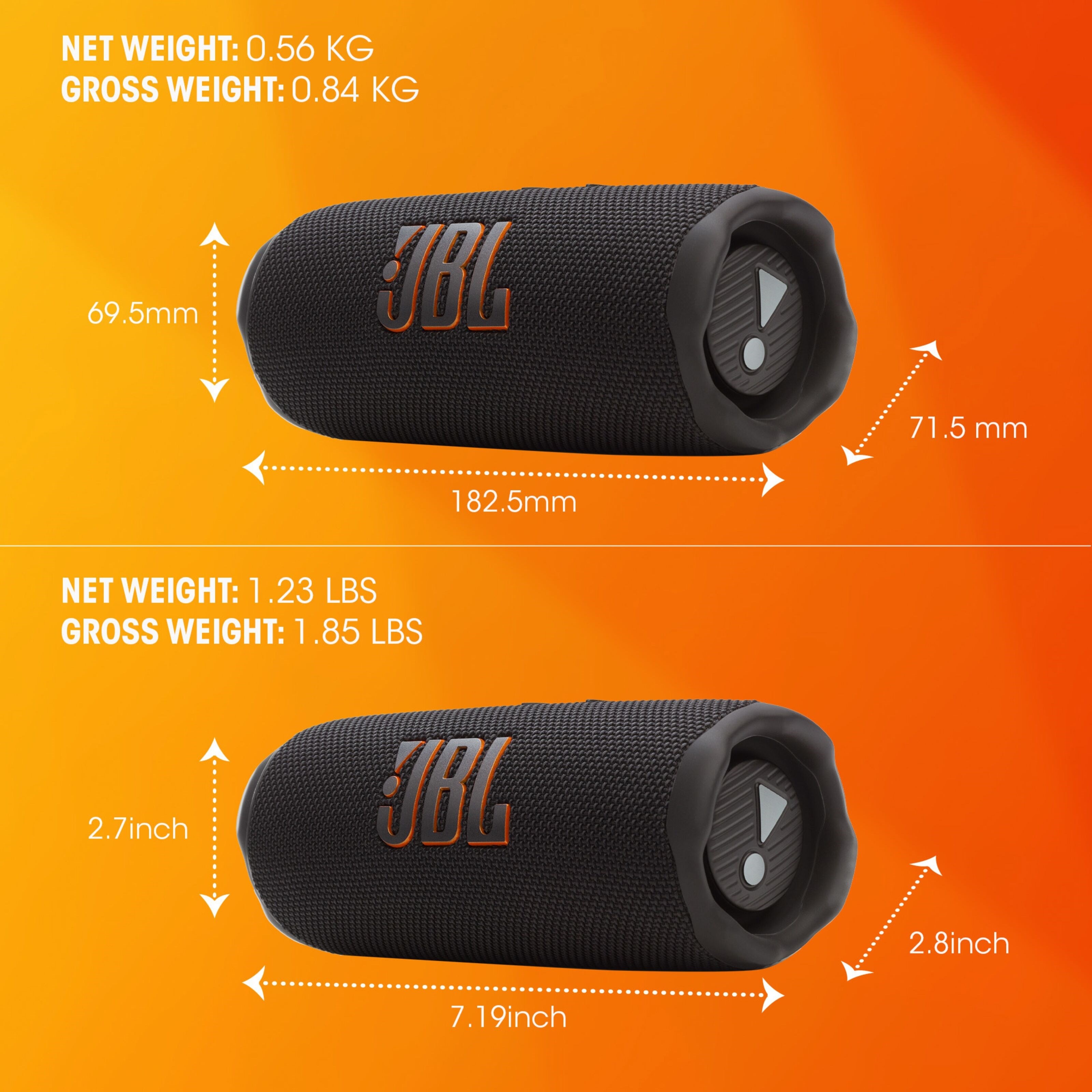 JBL Flip 7 Portabel trådløs høyttaler Svart