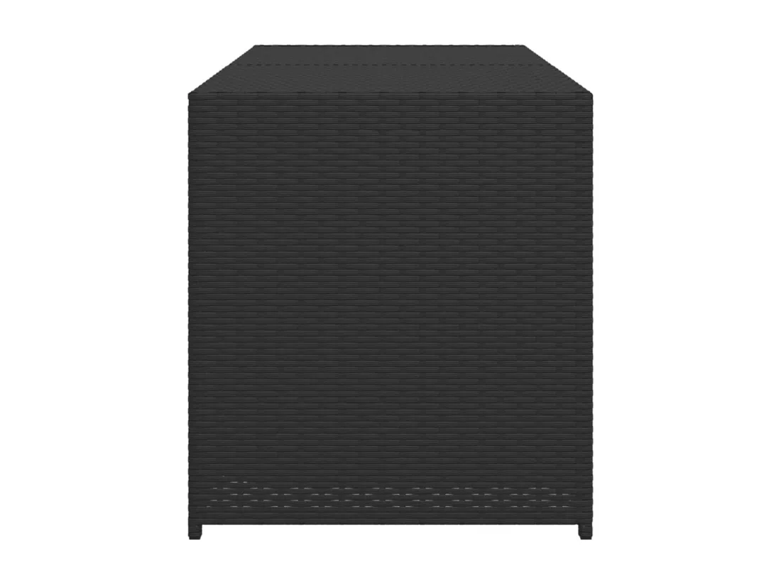 Boîte de rangement de jardin noir 283L résine tressée