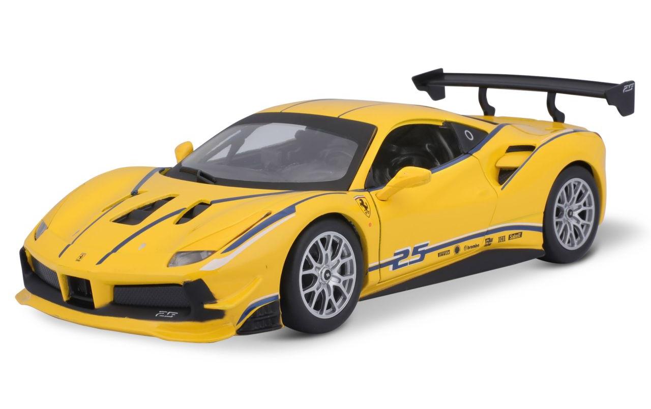 Ferrari Racing 488 Challenge Gelb 1:24Sammlermodell im Massstab 1:24