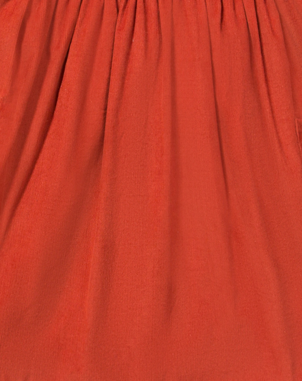 Cord-Langarmkleid DAY AFTER DAY zum Wenden in burnt ochre