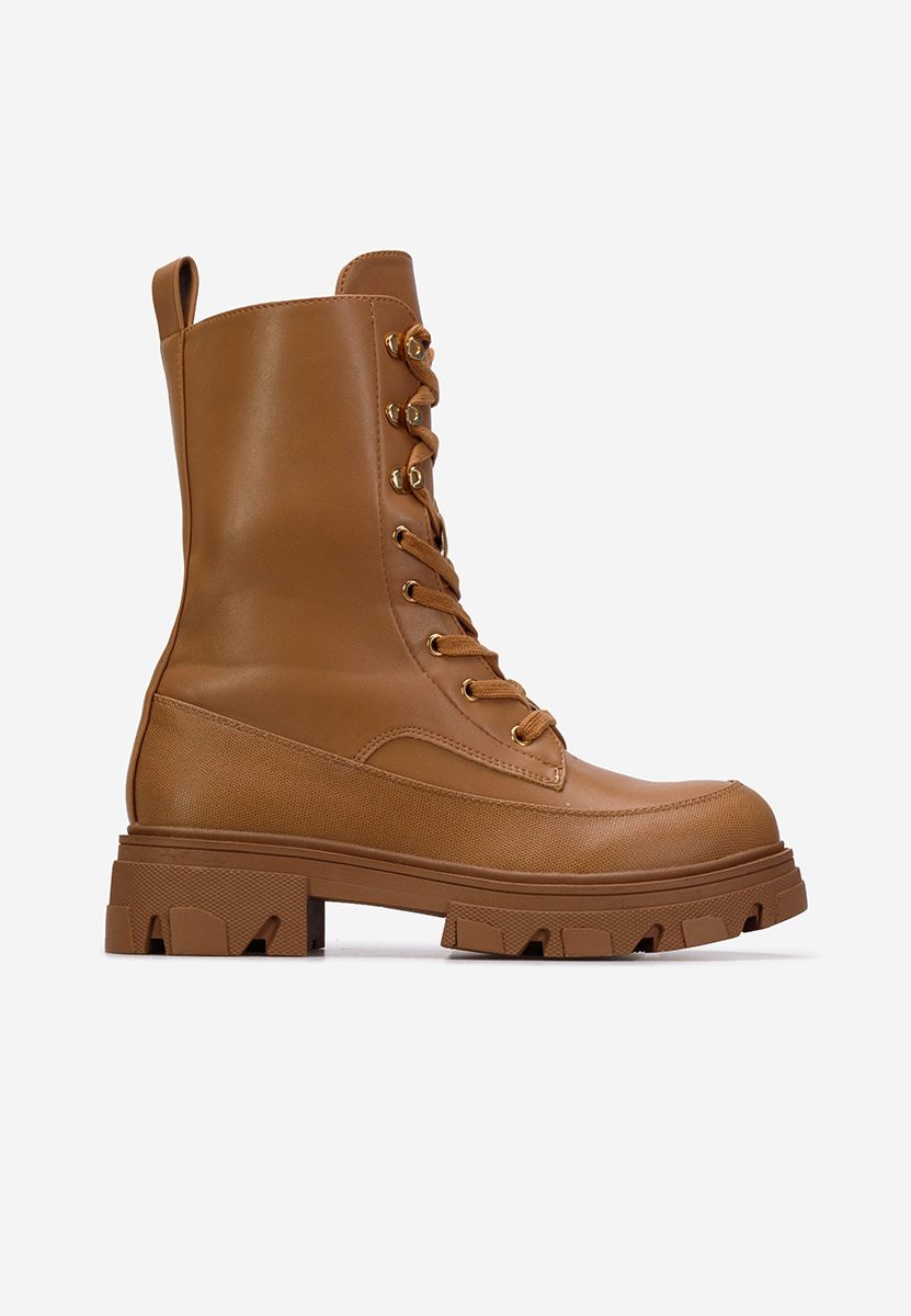 Bottines rangers femme kaki Deriene
