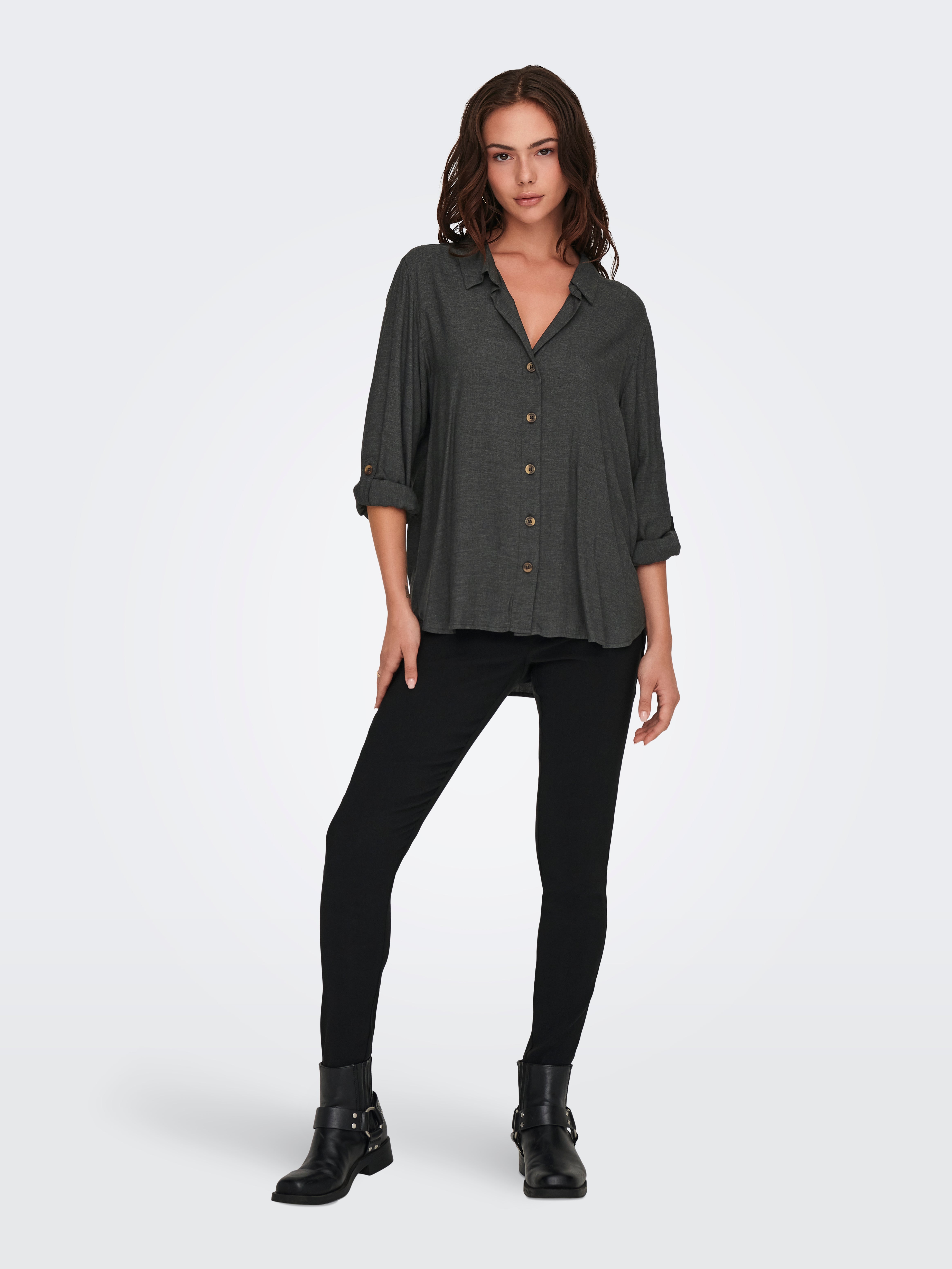 JDYLAUREL Top Dark Grey Melange