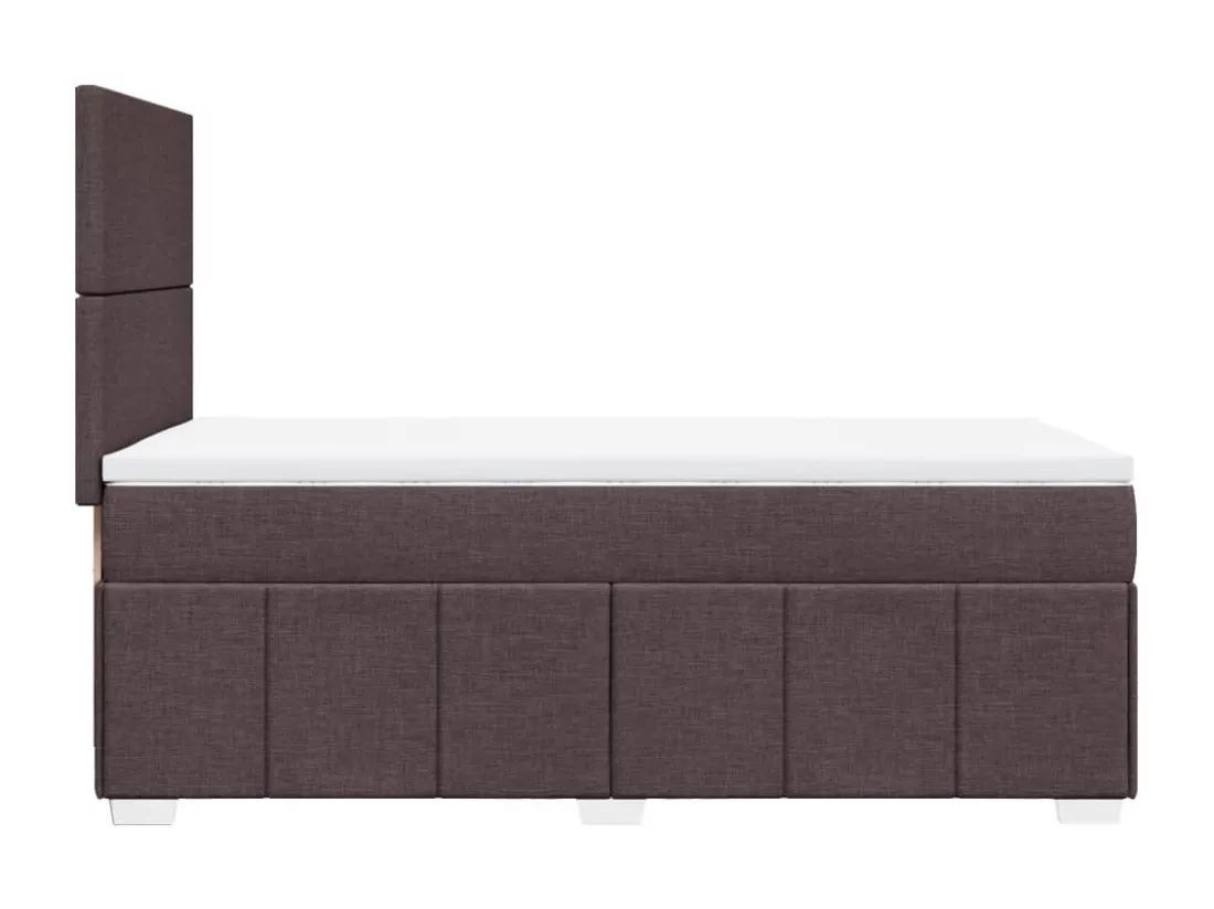 Sommier tapissier avec matelas Marron foncé 90x200 cm